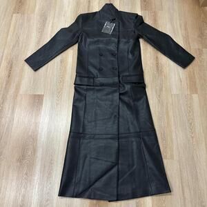 Khy faux leather double breasted